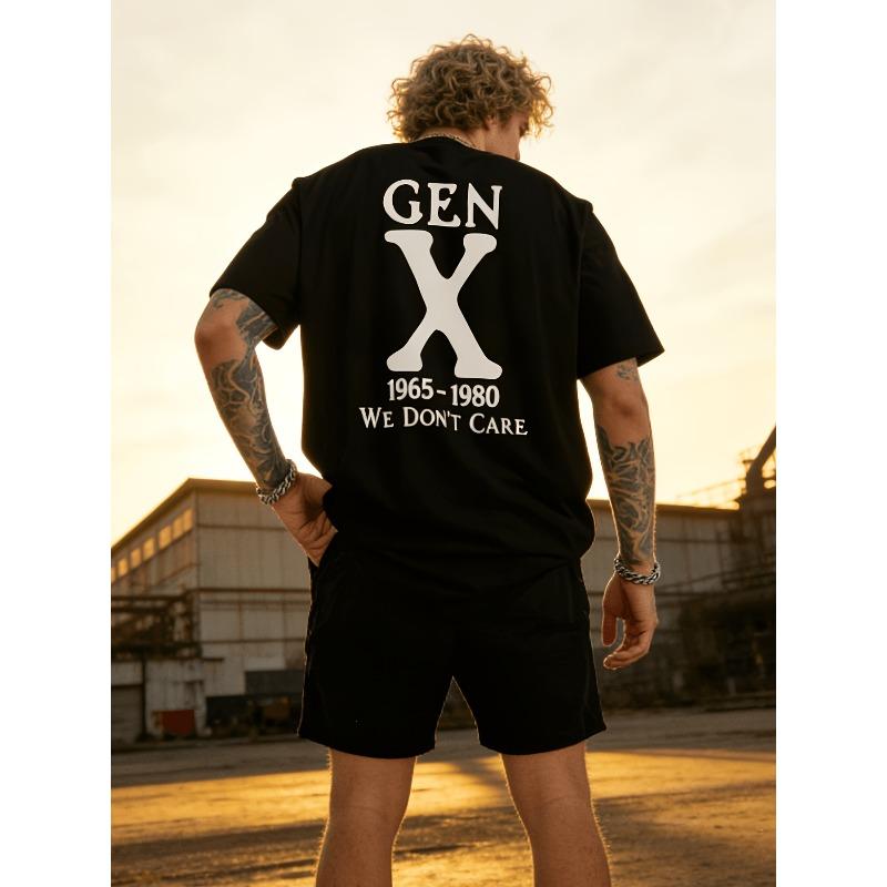 Trendy Summer Outdoor Sports T-Shirts for Generation X, Featuring Casual Large Sizes, Stylish Prints for Men, Relaxed Fit, Versatile Round Neck Design, And Breathable Comfort
