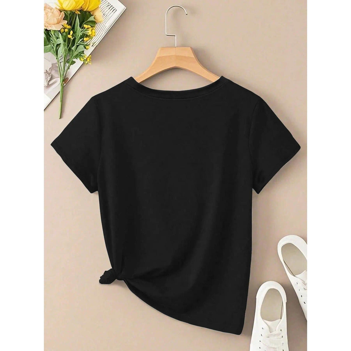 Women's Highland Cow Print Round Neck Tee, Fashion Casual Crew Neck T-Shirt for Daily Holiday Vacation Outdoor Wear, Ladies Clothes for Summer, Casual Fashionable Top