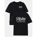 Pilates, My Happy Time Reversible Print Pattern Men'S Fashion Trendy T-Shirt, Suitable for Home Daily Leisure