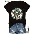 MOM Life Design Women's Plus Size Sports Short Sleeve T-Shirt Fashion Plus Size Women's T-Shirt: Super Soft And Breathable | Comfortable Next To The Body, Casual Loose Fit, Versatile Everyday Style, Suitable For All Seasons