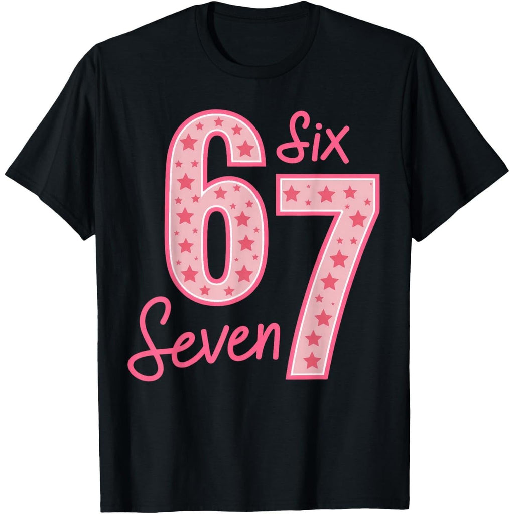 Funny Six Seven Number Meme T-Shirt - 67 Viral Slang Graphic Tee, Unisex Casual Top
