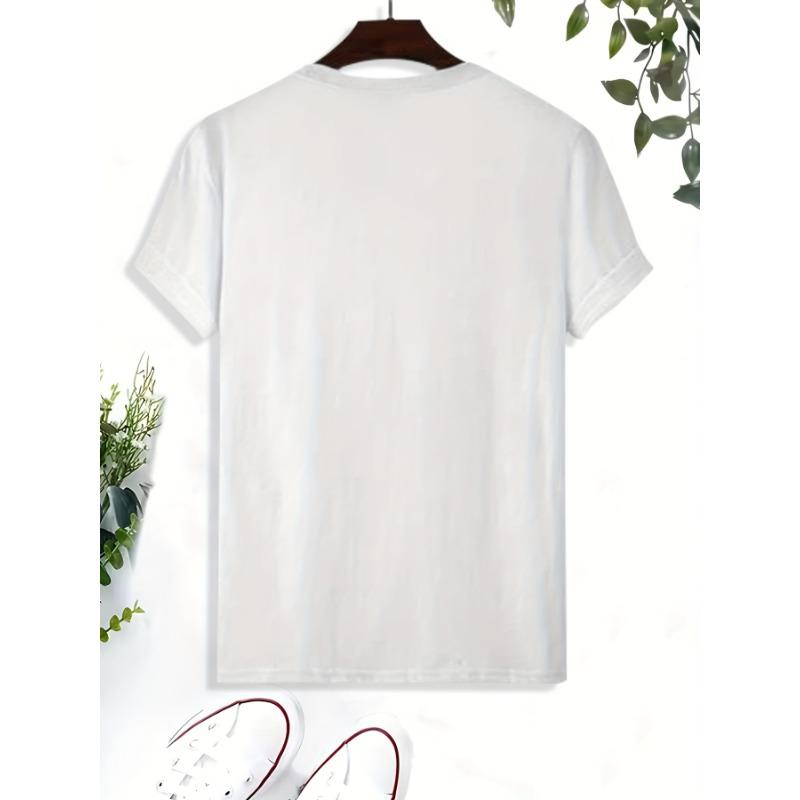 Women's Tops Spanish Christian Faith Long Shirt - Spanish Text And Butterfly Print Casual Short Sleeve Crew Neck T-Shirt