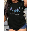 Women‘s Religious Inspirational T-Shirt | Black Cotton Graphic Tee, Crew Neck Regular Fit, Easter Thanksgiving Gift Top