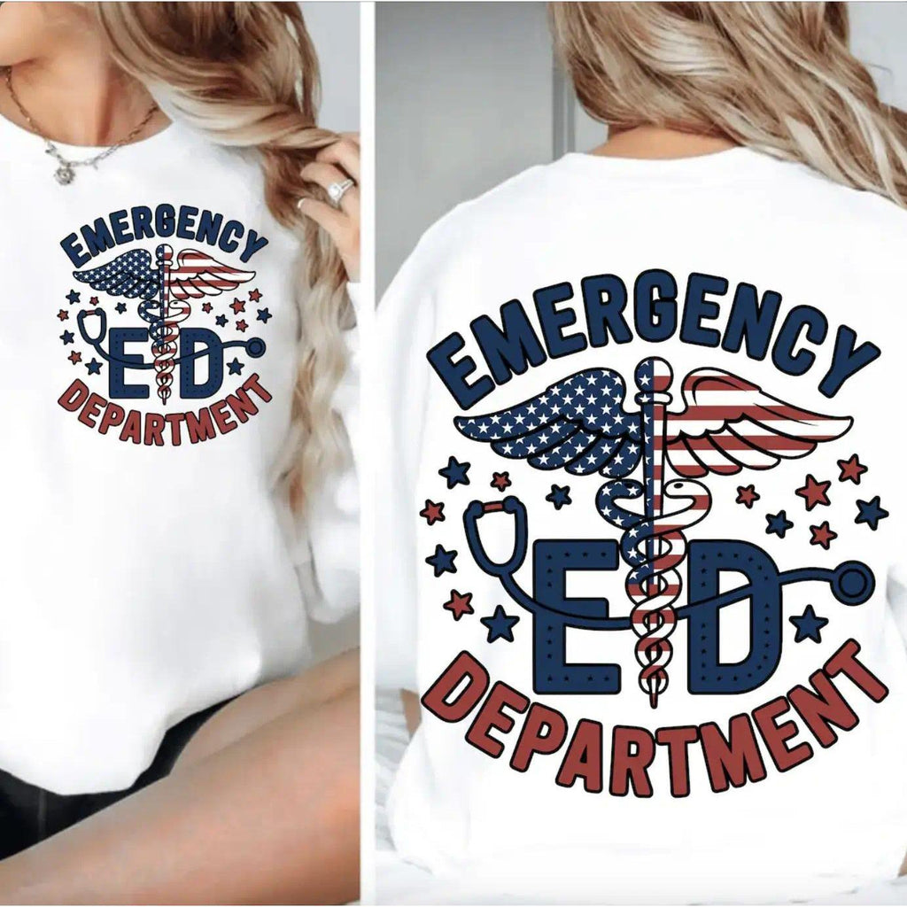 Emergency Department Nurse T-Shirt | Medical Team Graphic Tee | 100% Cotton Casual Top