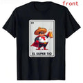 Tio El Tio Bingo Card T-Shirt – Mexican Uncle 100% Cotton Drinking Lover Tee